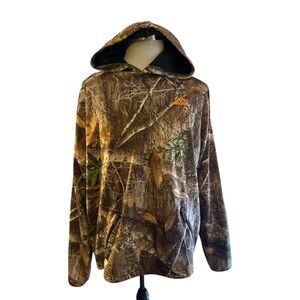 RealTree Edge Camo Hoodie With Built In Face Neck Gaiter Men’s XL